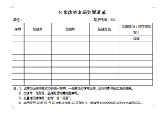 公车改革车辆处置清单