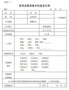 党员志愿者基本信息登记表